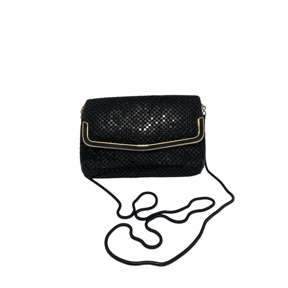 Vintage Black Sequin Purse Crossbody Eveningwear